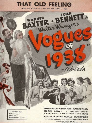 Vogues of 1938, a Sparkling Musical Romp Featuring a Dashing Leading Man!